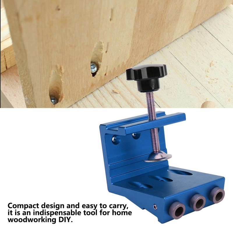 Pocket Hole Drill Guide Aluminum Alloy Household Woodworking Hole Punch