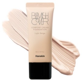 Hanskin Blemish Cover Comfort Cream Foundation 30ml, 1 piece, Light Beige / 한스킨 블레미쉬커버 컴포트크림 파운데이션 30ml, 1개, 라이트베이지