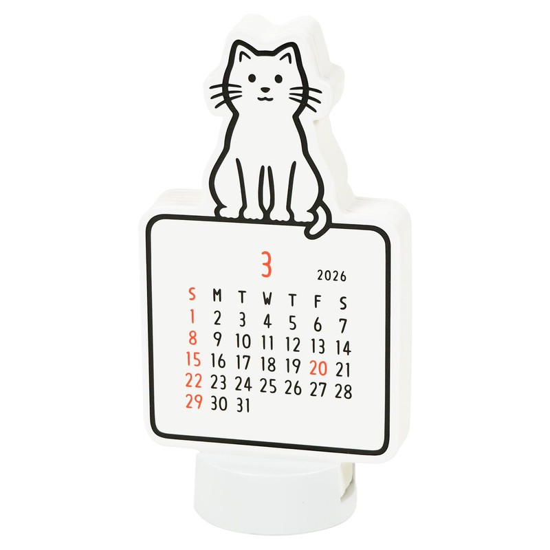 Greeting Life 2026 Calendar Noritake Die Cut Cat Tabletop C-1723-NT