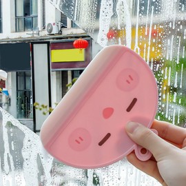Cartoon Shower Squeegee Cute Design Easy to Use Window Scraper Multifunctional for Home Bathroom Durable Plastic Material (Pink)