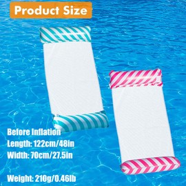TUXUNQING Water Hammock, Inflatable Hammock, Pool Inflatable Hammock, Pool Float, Inflatable Swimming Bed Suitable for Swimming Pool Adults and Children (Pink)