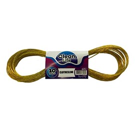 Clean Life Plastic Coated Steel Clothesline 33 Feets (Yellow)