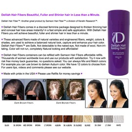 DARK BROWN color Delilah Best Hair Loss Concealer Building Fibers CONTAINER With 25grams Also Fits Spray Applicators