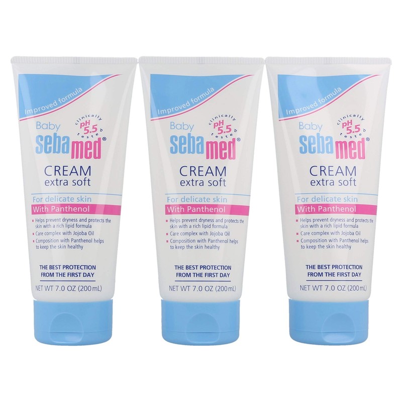 Sebamed Baby Cream Extra Soft 200mL Crema para bebé, Blanco,