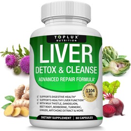Herbal Liver Support Capsules – Milk Thistle, Dandelion, Artichoke, Turmeric, Beet Root – 60 Non-GMO Vegan Capsules