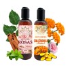 Aceite corporal orgánico con vitamina E pack 2 | masaje aroma rosa y caléndula