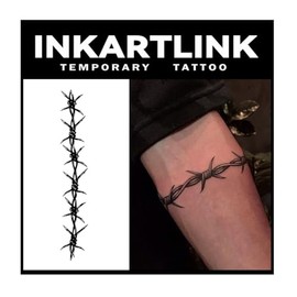 INKARTLINK Tattoo Tech, 3 Hojas Pequeño Tatuaje Semi Permanente, Tatuajes Temporales De Diseño De Arte Para Adultos, Dura 1-2 Semanas, Impermeable, Lo