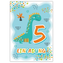 5th Birthday Invitations for Children's 5th Birthday Party Boys Dino Dinosaur Birthday Invitations Pack of 12