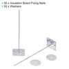 PATIKIL 4 Inch Perforated Insulation Pins with Round Washers, 50
