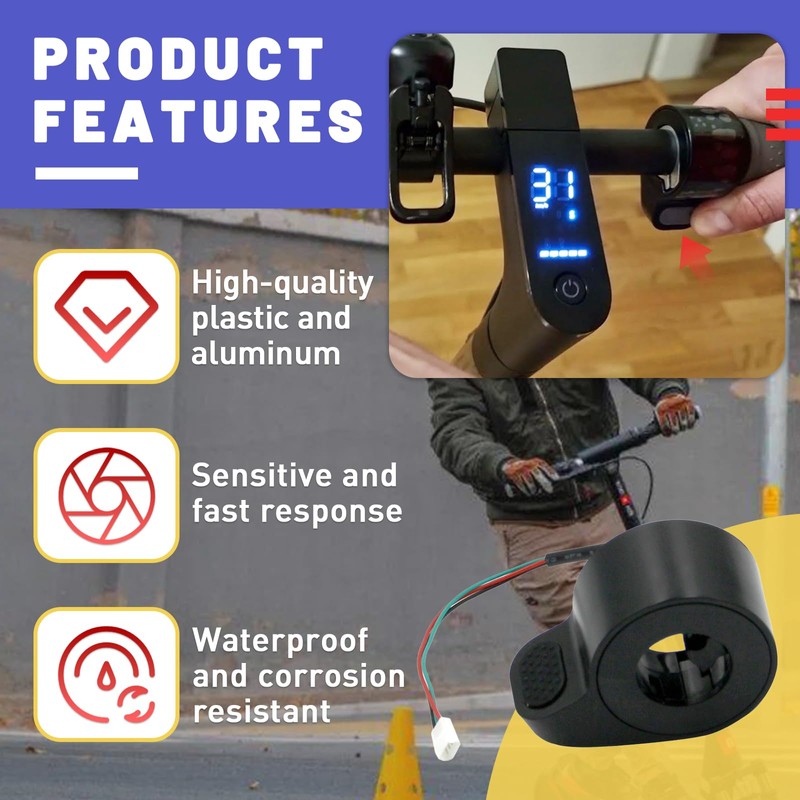 HAVANSIDY Universal Electric Scooter Thumb Throttle Compatible with Gotrax GXL