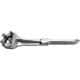 LUMAX LX-1724 Aluminum Drum Wrench; Non-Sparking, Offset Handle for 2” & 3/4” Drum Plugs, Hardened & Tempered, Lightweight and Compact Design for Plastic or Metal Drums