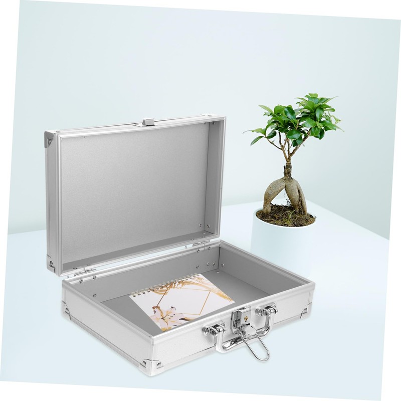 TEHAUX Aluminum Alloy Storage Box Portable Briefcase for Tools Documents
