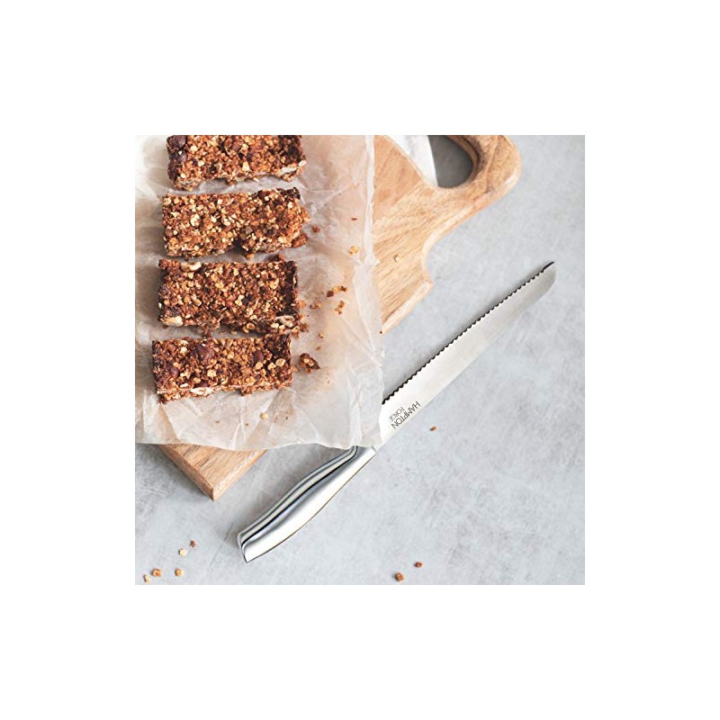 Hampton Forge 8" Bread Knife / Clear Blade Guard,Silver