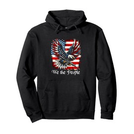 American Flag Patriotic Founding Fathers We The People USA Pullover Hoodie