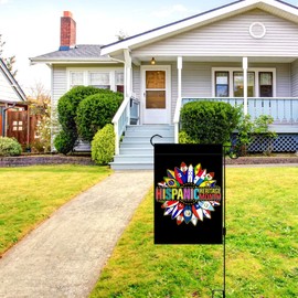 Nepnuser National Hispanic Heritage Month Garden Flag Sunflower Latino Countries Flags Decoration Double Sided Lawn Front Yard Sign