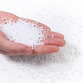 Chuyau 4000pcs White 3mm Pearl Beads with Hole Round Pearls for Crafting Loose Pearl Beads for Jewelry Making Fake Pearls Bead for Bracelets Necklaces Earrings Key Chains Accessories DIY