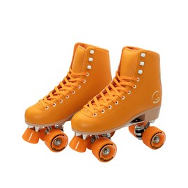 C SEVEN C7skates Cute Roller Skates for Girls and Adults (Carrot Orange, Women's 8 / Men's 7)