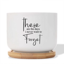 DecStic These are The Days I Never Want to Forget Ceramic Planter Bible Verse Pots for Plants with Drainage Holes and Saucers Pot for Pots Outdoor Indoor Plants