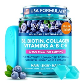 MAREE 60 Blueberry Gummys MAREE Biotin Collagen Vitamin  a b c e  hair skin nail -X
