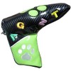 Golf Paws Pitch Putter Cover Magnetic Putter Cover (Black/Green)