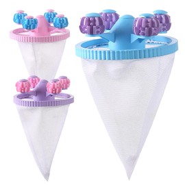 Laundry Hair Remover, Conical Lint Filter Mesh Bag, Reusable Floating Hair Filtering Mesh Removal Lint Cleaning Tool for Laundry Daily Use Dogs Bathroom Travel Shower