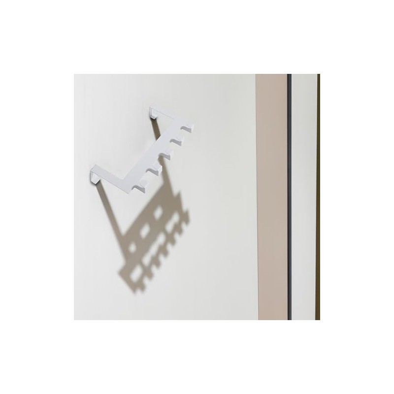 Metal Powder Coated Over The Door 5 Hooks White, Hooks,