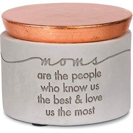Sweet Concrete Pavilion Gift Company 42133 Mom Cement Keepsake Box, 3x2-1/2