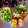 Caxchiling Christmas Lighted Gift Boxes 3 Pack Gift Boxes with