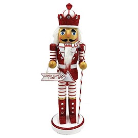 Santa's Workshop 14" Candy Cane King Nutcracker