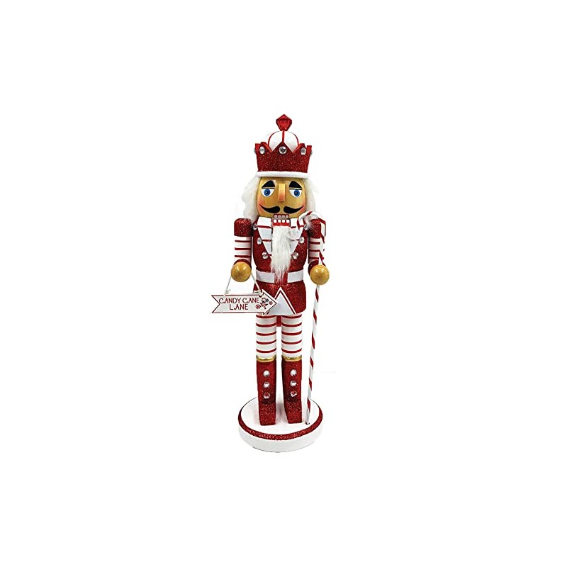 Santa's Workshop 14" Candy Cane King Nutcracker