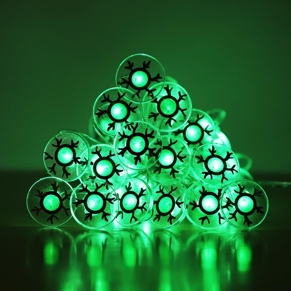 Halloween Decorations Fairy Lights Green Eysball, 30 LED Copper String