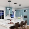Flashing God Black Pendant Lights Modern LED Kitchen Island Light