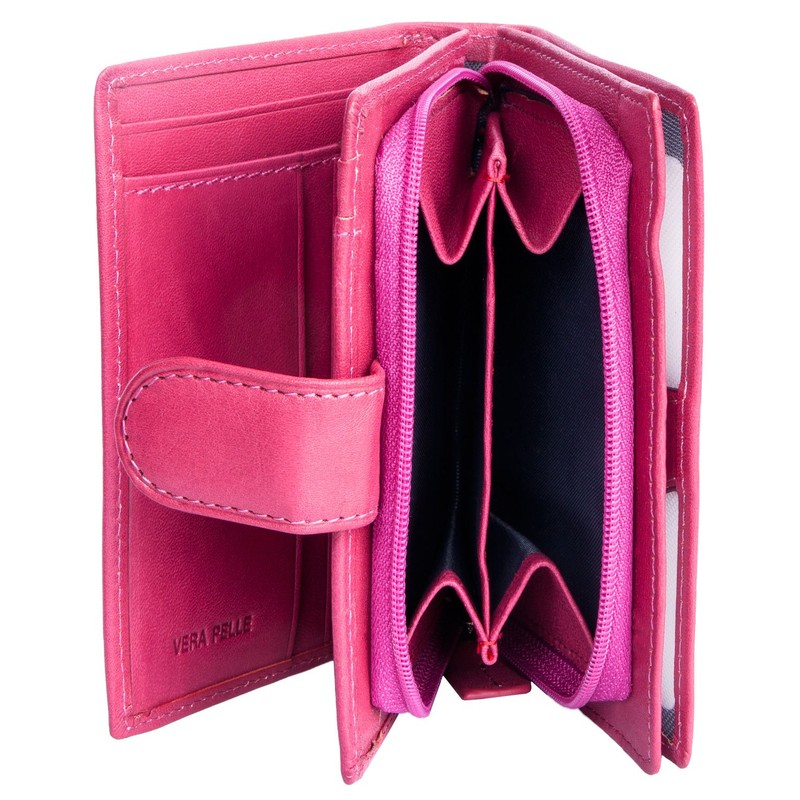 IL GIGLIO Women's Compact Size Genuine Leather Wallet Soft Without