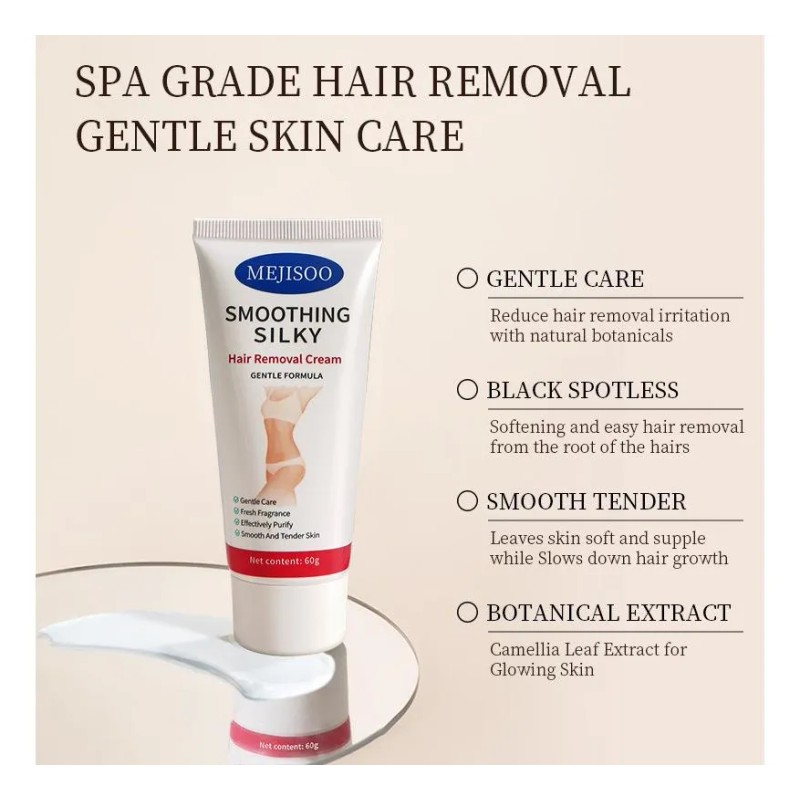 Crema Depilatoria Suave Piel Sensible Con Extractos Botánico Sensible
