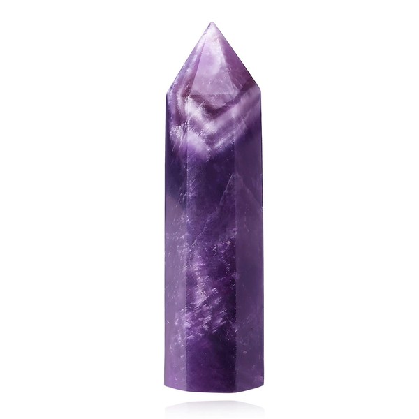 XIANNVXI 2" Healing Crystals Wand Amethyst Crystal Wand Tower Natural Gemstones Stones Hexagonal Point Wands for Reiki Meditation Therapy Energy Direction