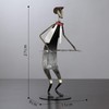 Piano Player Figurine Stable Base Elegant Decorative Metal Musical Statue