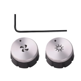 XTPTFABS SV08355 Blower and Light Knob(1* Blower knob, 1* Light knob, and 1* hex Wrench) Compatible with Range Hood E60 E64, Replace V08355, 1932986, AP4980185