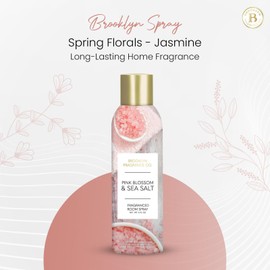 Brooklyn Fragrance Co. Spring Spa Room Spray – Premium Pink Blossom & Sea Salt Air Freshener -Long lasting home Fragrance Spray for Bathroom, office & small spaces- 6 Fl oz.
