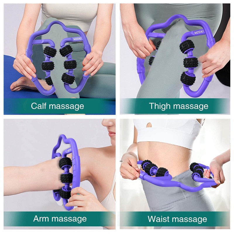 MZDXJ Upgraded Fit Roller Pro, 6-Wheel Fascia Muscle Roller,Massage Roller