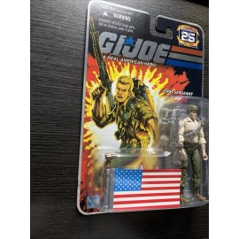 Hasbro GI Joe 25th Anniversary Foil First Sergeant Duke W/ Jet Pack Flag New On Card