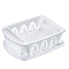 Tribello Sink Dish Drying Rack, Large Heavy Duty Hard Plastic