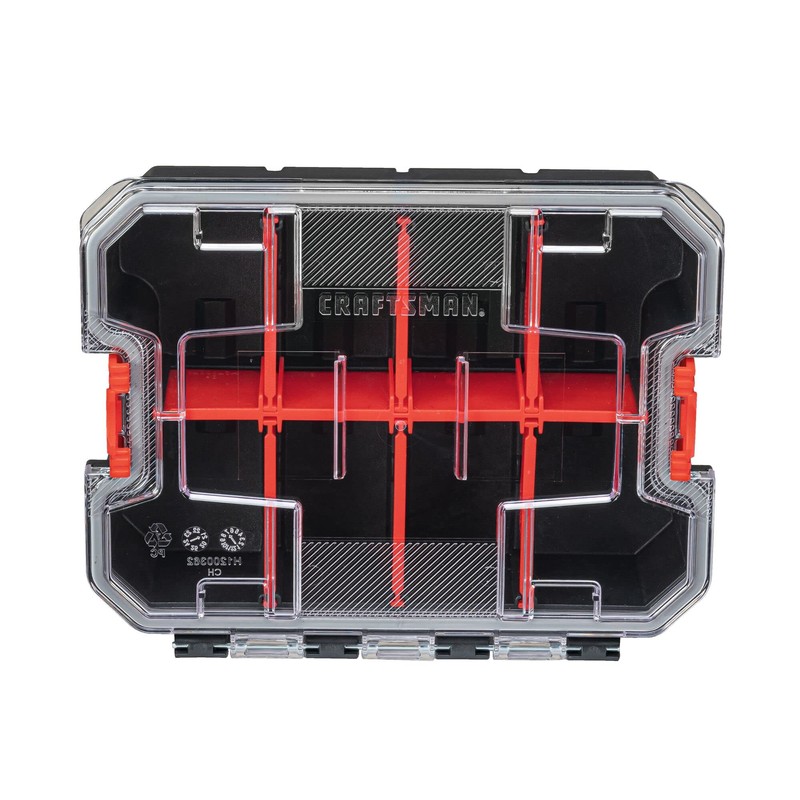 CRAFTSMAN VERSASTACK Storage Organizer, Small Parts Organizer, 8 Compartments, Lid