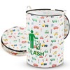 Jingmore 30 Gallon Collapsible Pop up Trash Can with Zippered