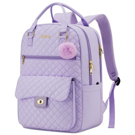 VANKANY Cute Backpacks for Girls, Big Student Laptop Bag for College Women Middle High School Teens Designer Bookbag Purse Daypack Travel, Purple