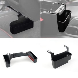 LitMiRaCle Center Console Shifter Storage Box for Wrangler JL JLU 2018-2022 & Gladiator JT 2020+ 2/4 Door, Center Armrest Box Interior Accessories Organizer Gear Storage Box, Black, 2PCS Set