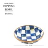 MACKENZIE-CHILDS Enamel Dipping Bowl, Small Serving Bowl for Entertaining, Blue-and-White