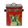 Creative Co-Op Vintage Tin Boston Terrier Dog Biscuit Container
