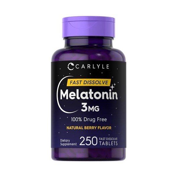 Carlyle Melatonin 3mg Fast Dissolve Tablets | 250 Count |
