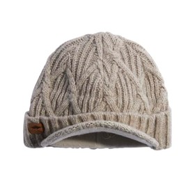 Coal Headwear Yukon Brim Beanie Hat - Bill Visor, Rib Knit, Warm, Hat for Men and Women - Winter Outdoor Casual - Natural, One Size