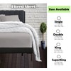 Apex Furnishings Double Fitted Sheet, Silver Grey - Brushed Microfiber